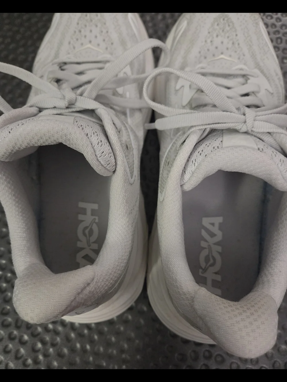 Hoka Women's Sneakers in Light Gray and White